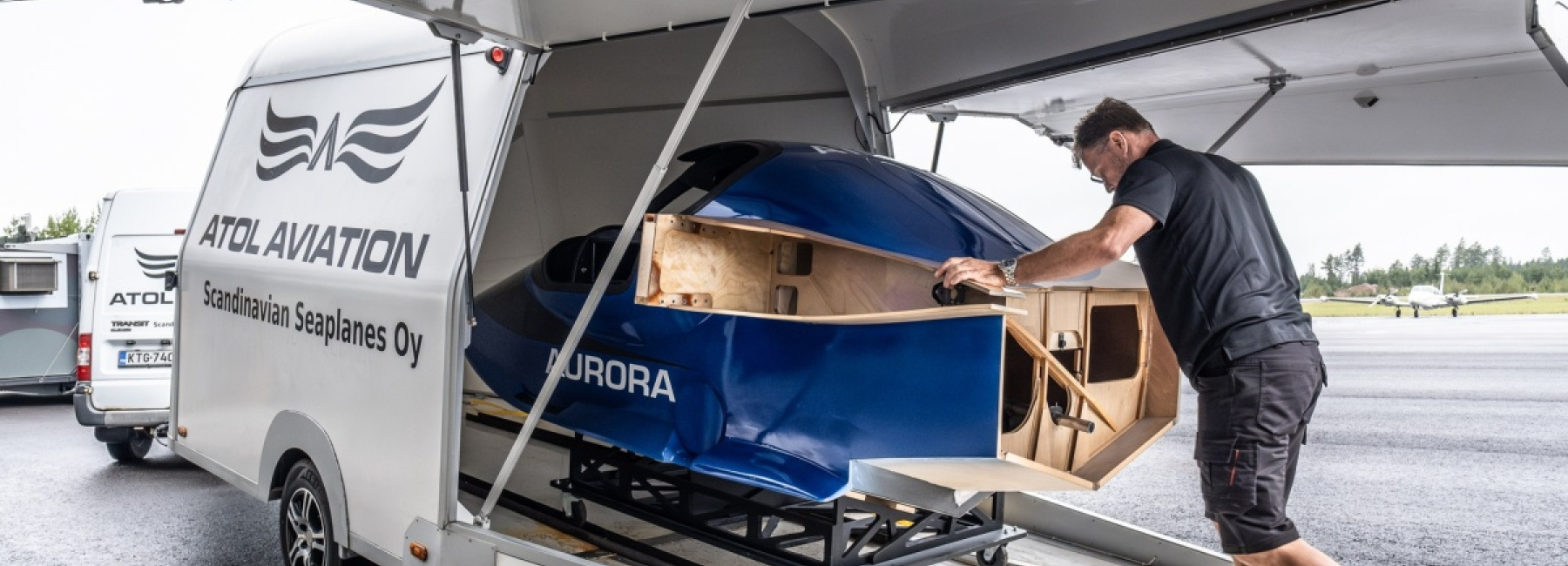 Pienlennokin lastaus perävaunuun